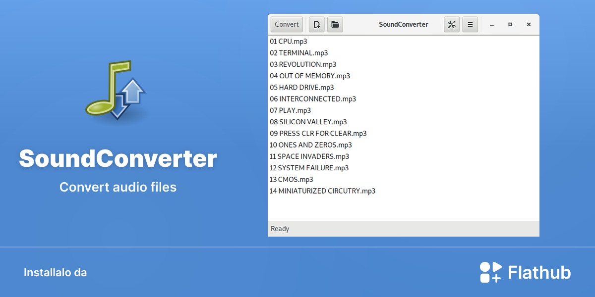 Installa SoundConverter su Linux | Flathub