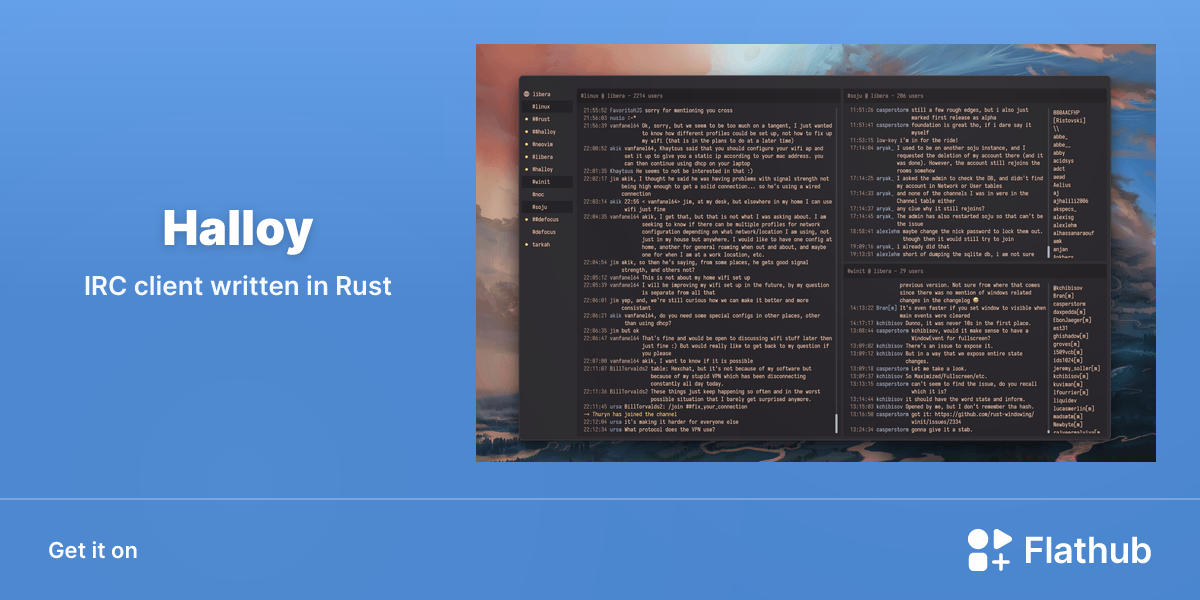Install Halloy on Linux | Flathub