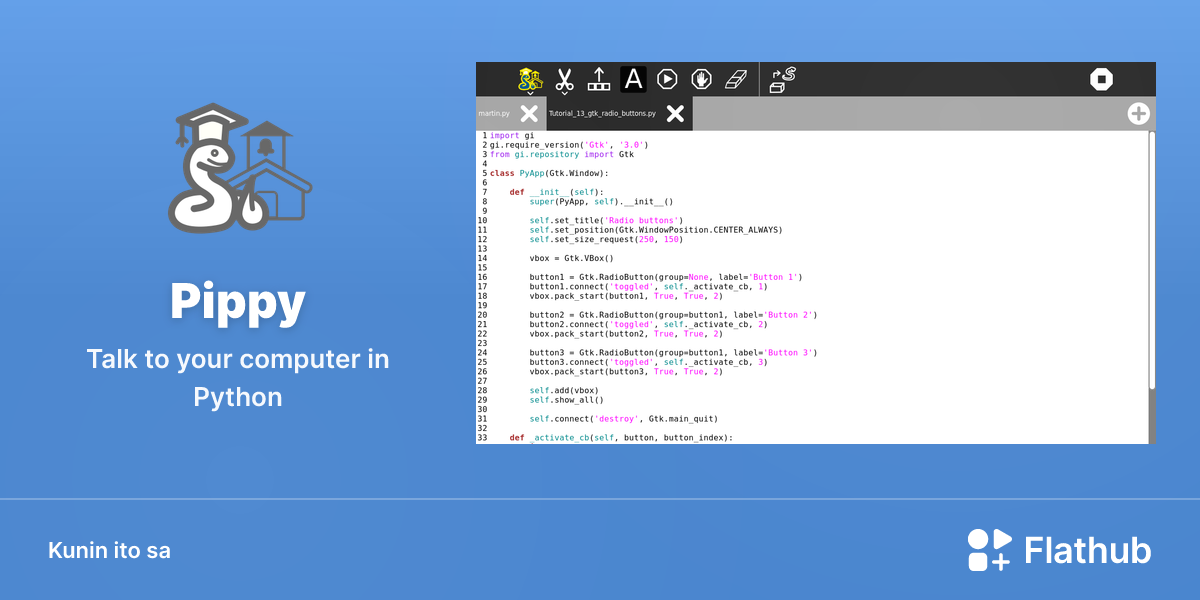 I-install ang Pippy sa Linux | Flathub