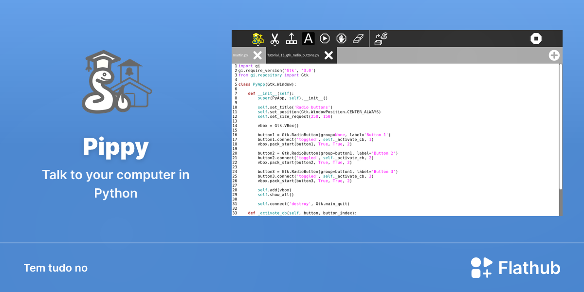 Instalar Pippy no Linux | Flathub