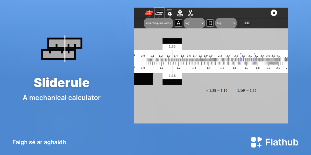 Suiteáil Sliderule ar Linux | Flathub