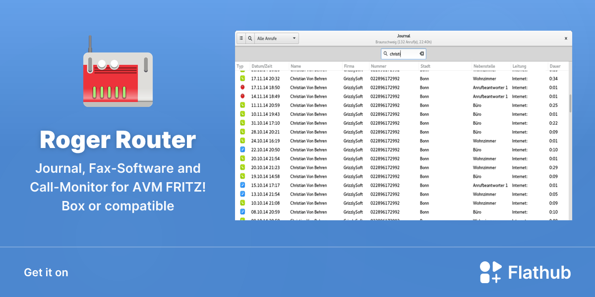 Install Roger Router on Linux | Flathub