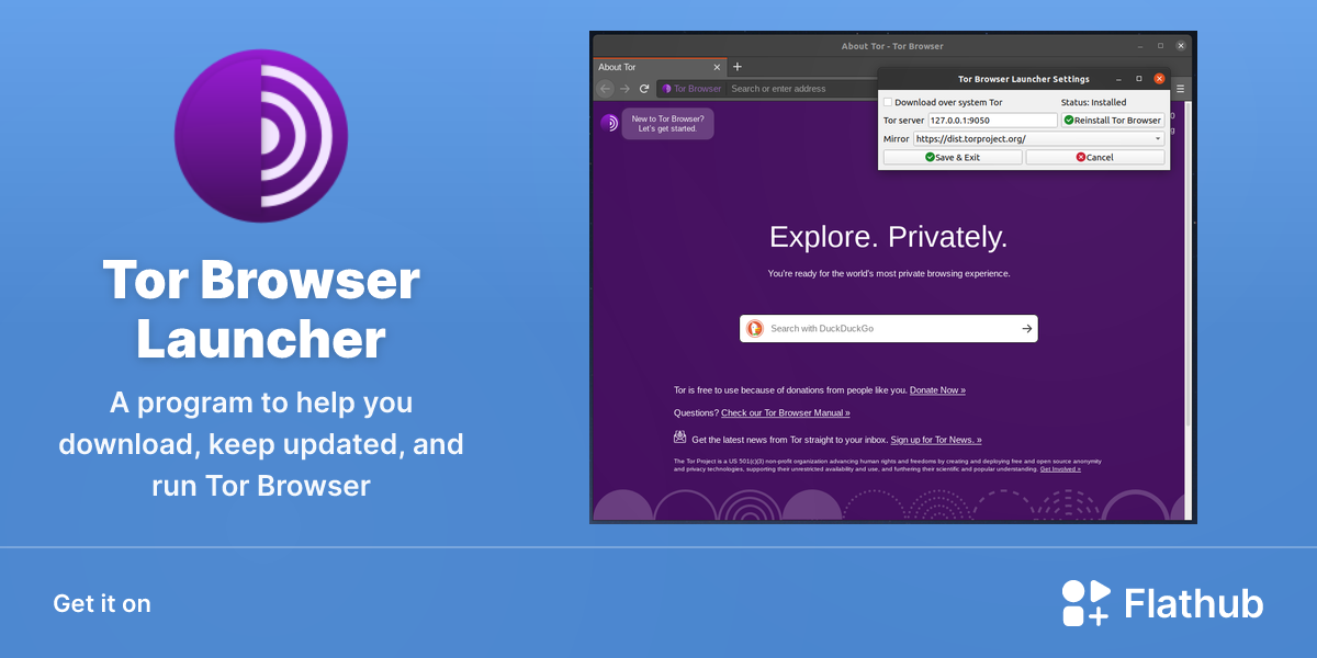 Install Tor Browser Launcher on Linux | Flathub