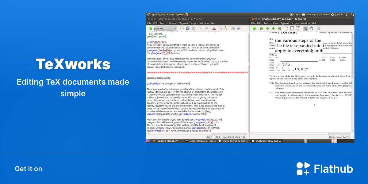 Install TeXworks on Linux | Flathub