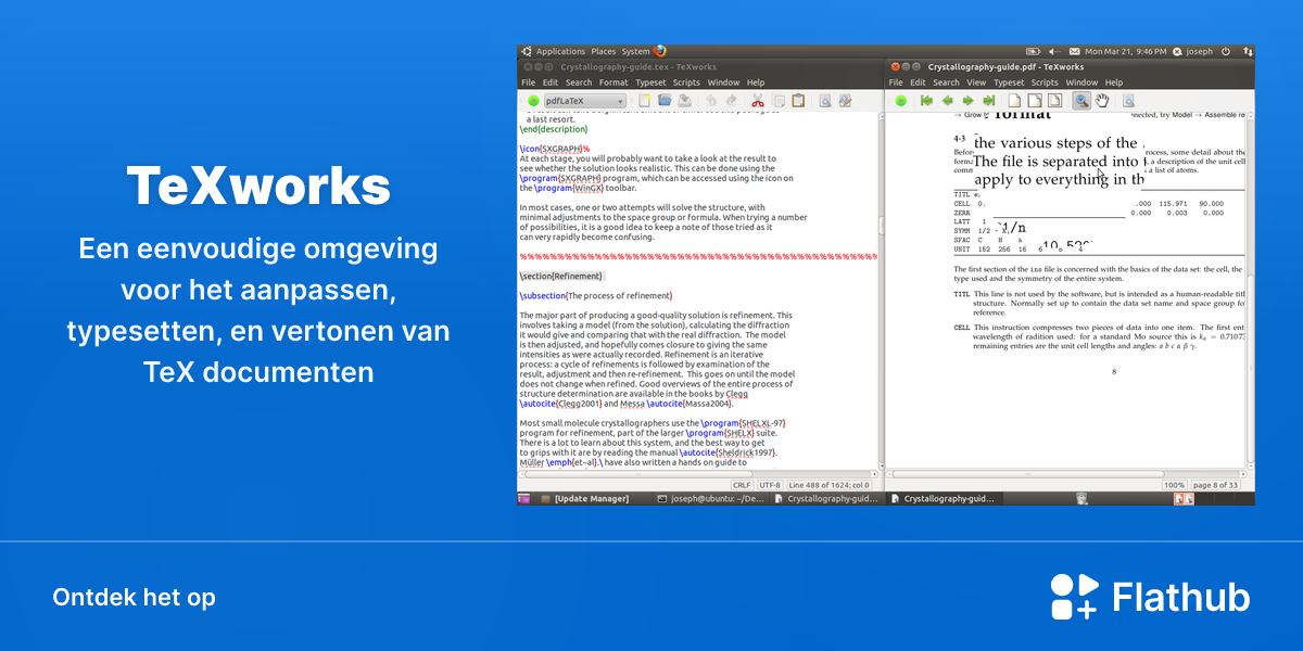 Installeer TeXworks op Linux | Flathub
