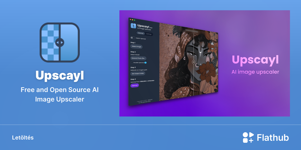 Upscayl telepítése Linuxra | Flathub