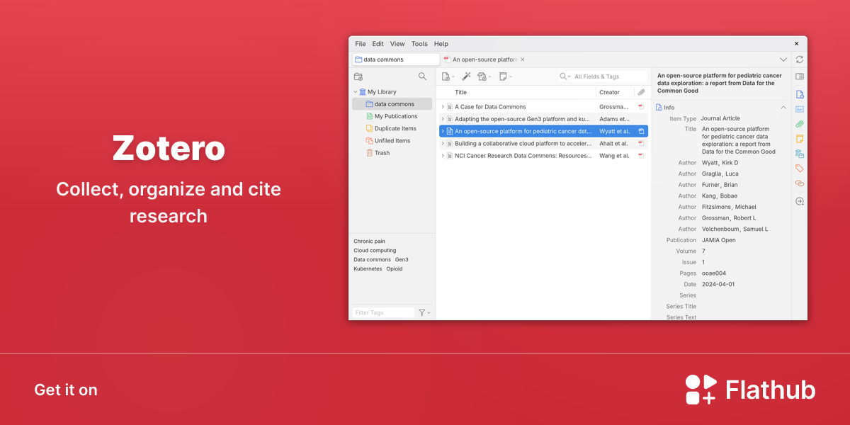 Install Zotero on Linux | Flathub