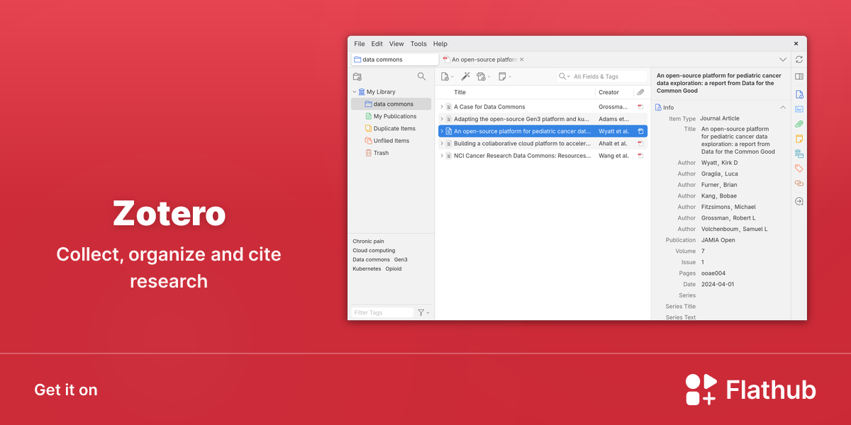 Install Zotero on Linux | Flathub