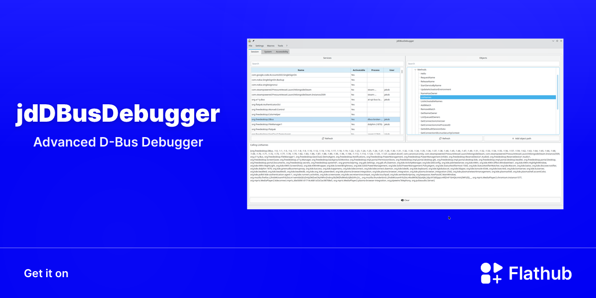 Install jdDBusDebugger on Linux | Flathub