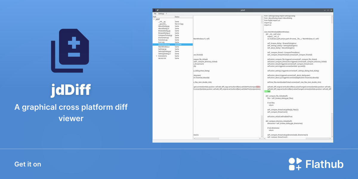 Install jdDiff on Linux | Flathub