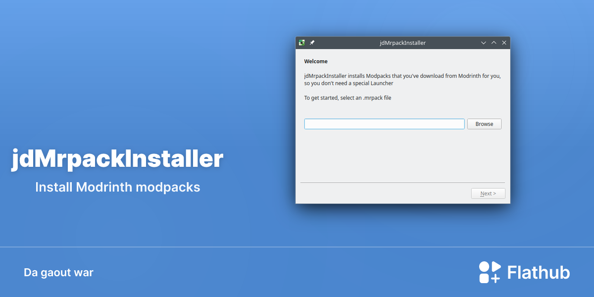 Staliañ jdMrpackInstaller war Linux | Flathub