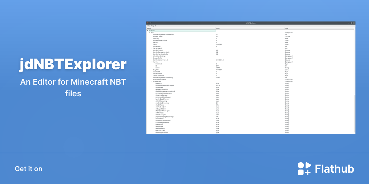 Install jdNBTExplorer on Linux | Flathub