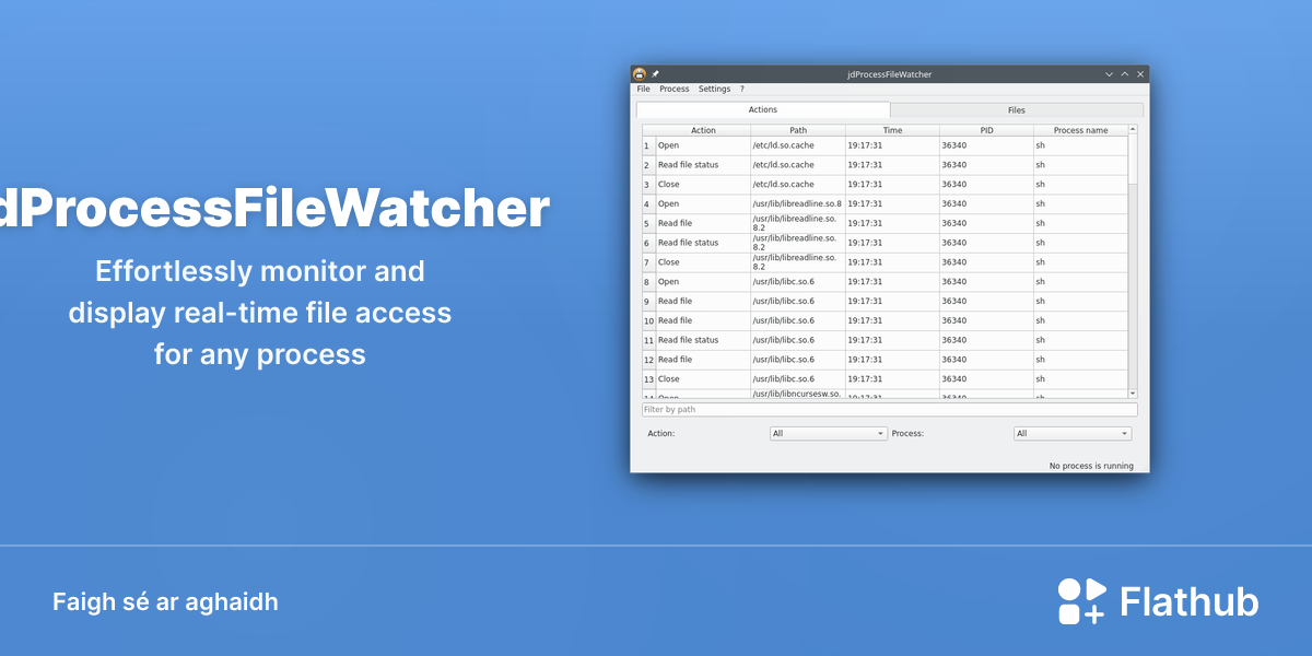 Suiteáil jdProcessFileWatcher ar Linux | Flathub