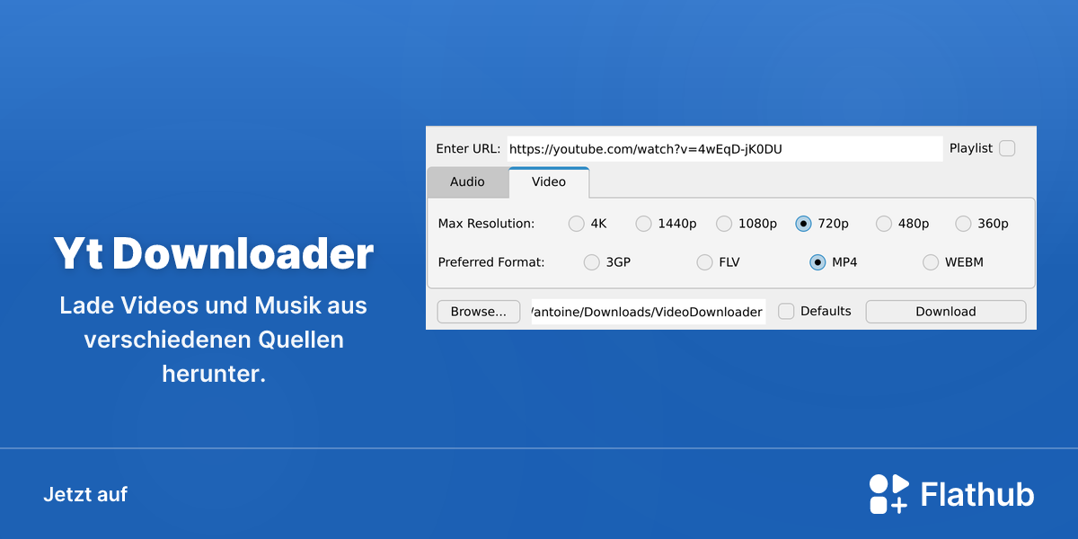 Yt Downloader auf Linux installieren | Flathub
