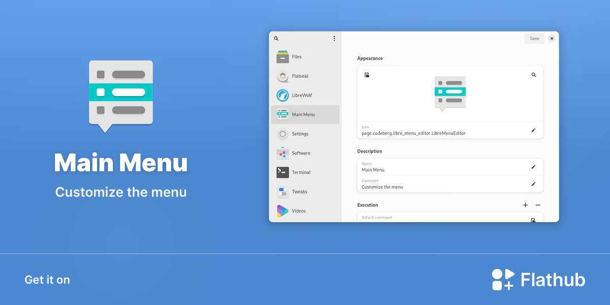 Install Main Menu on Linux | Flathub