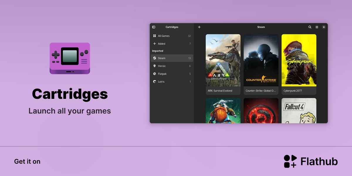 Install Cartridges on Linux | Flathub