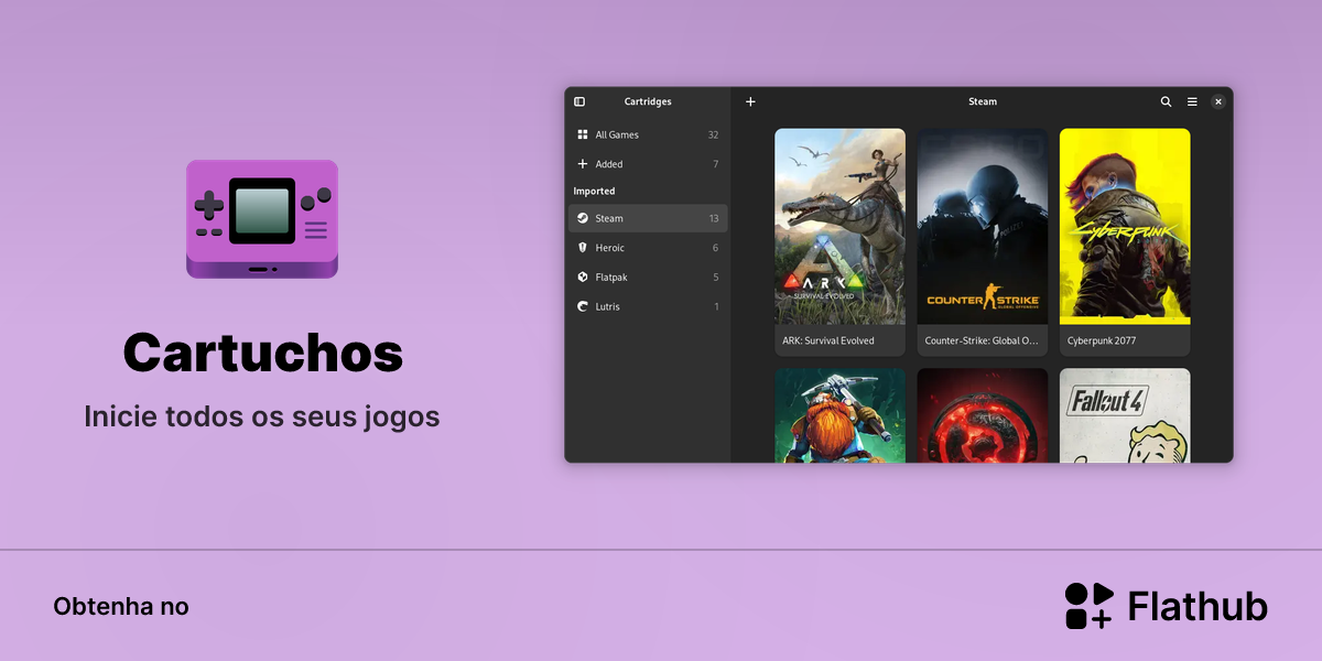 Instalar Cartuchos no Linux | Flathub