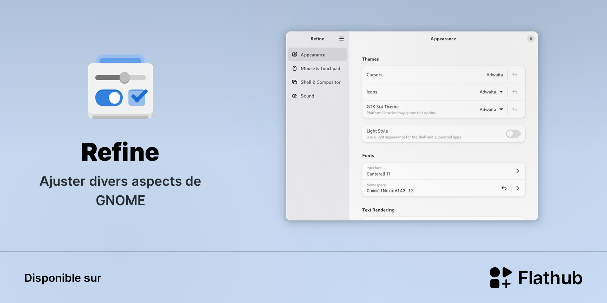 Installer Refine sur Linux | Flathub