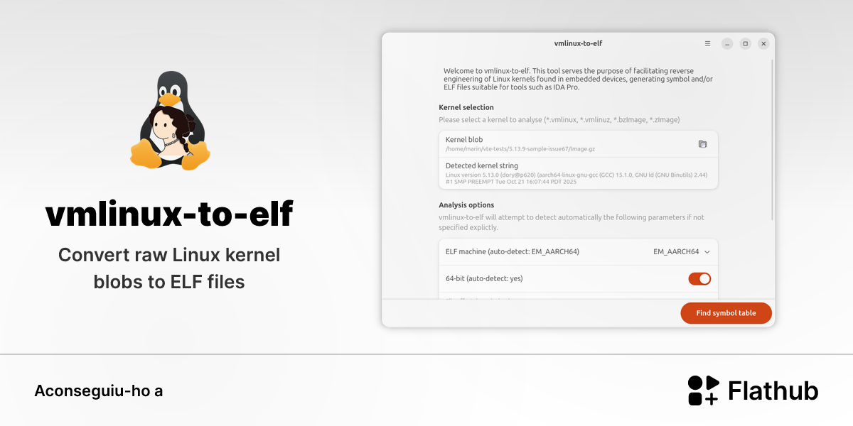 Instal·leu vmlinux-to-elf a Linux | Flathub