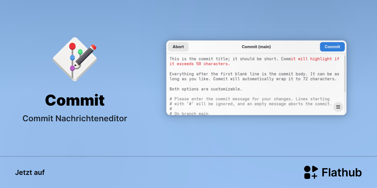 Commit auf Linux installieren | Flathub