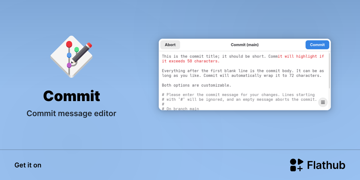 Install Commit on Linux | Flathub