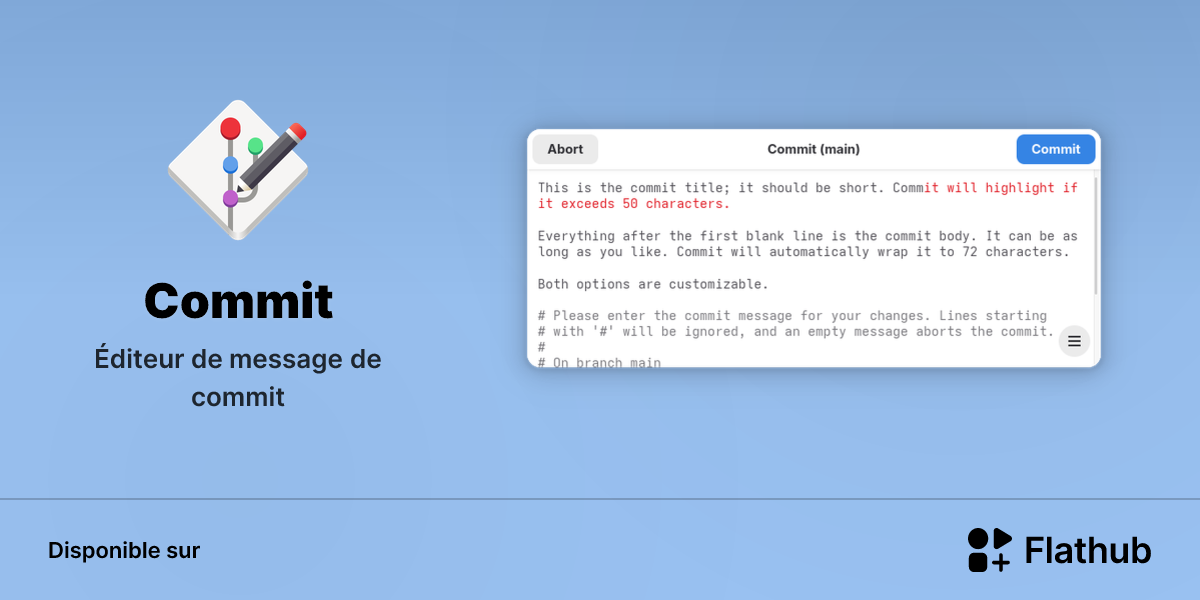 Installer Commit sur Linux | Flathub