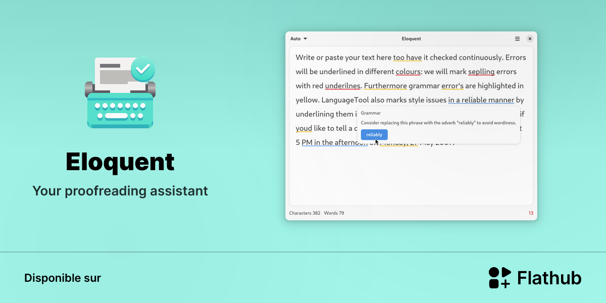 Installer Eloquent sur Linux | Flathub