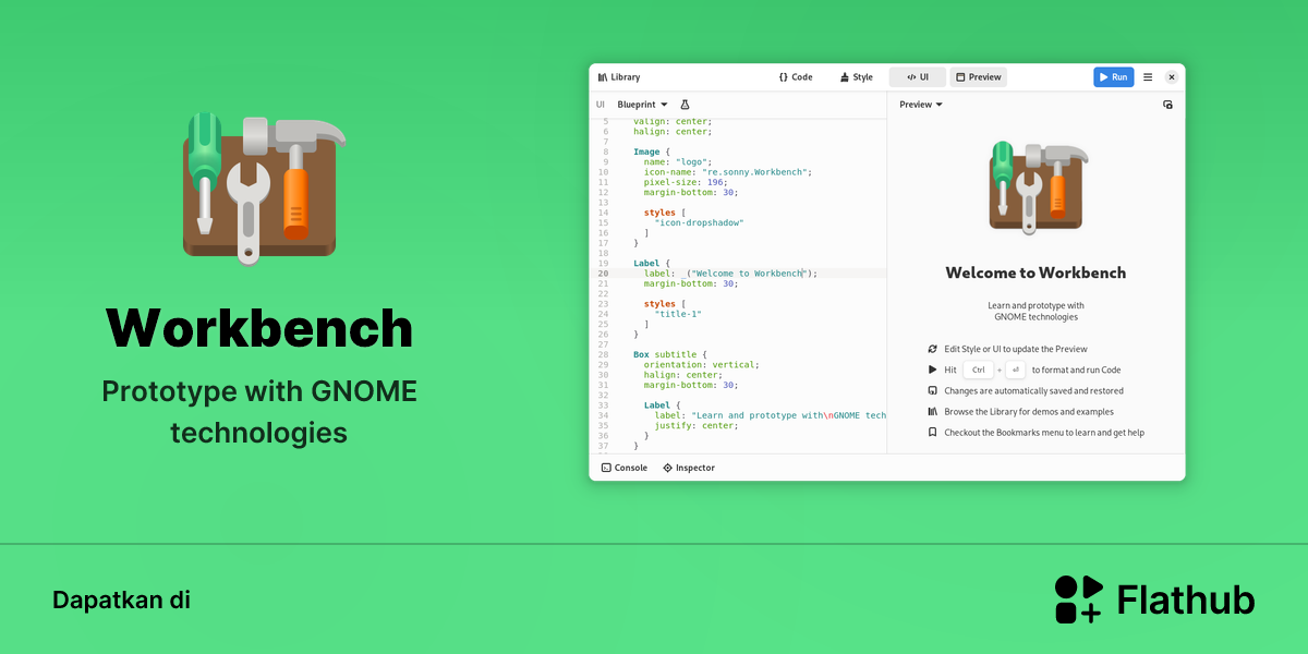 Memasang Workbench di Linux | Flathub