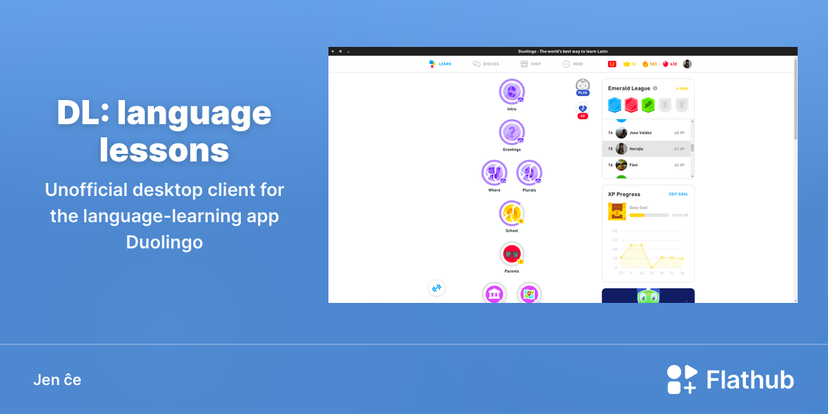 Instali DL: language lessons sur Linux | Flathub