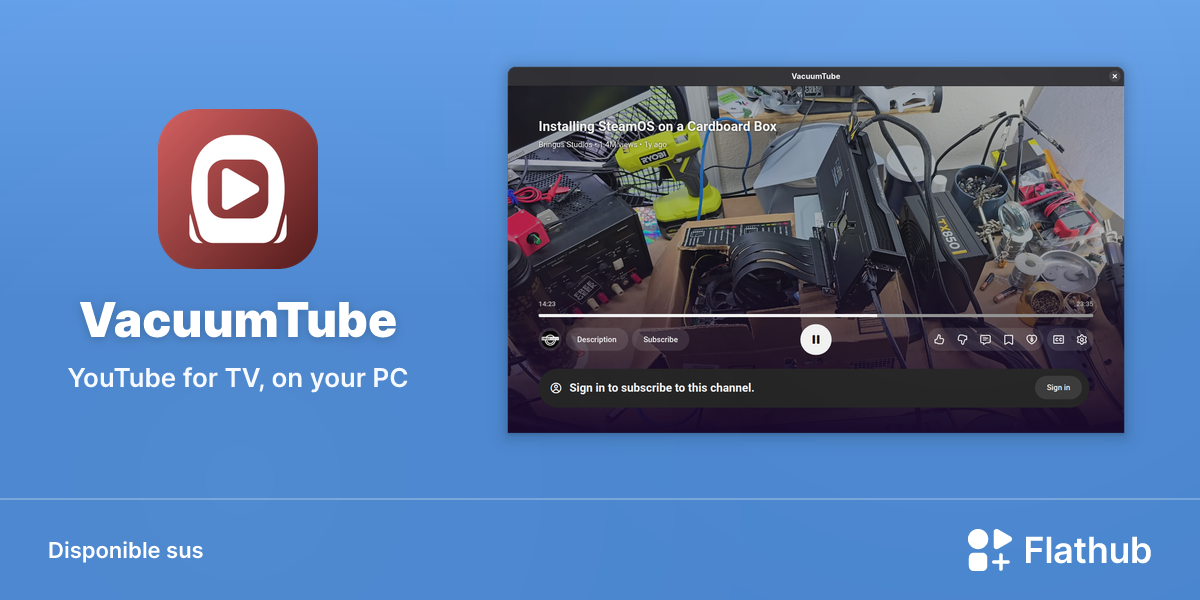Installar VacuumTube sus Linux | Flathub