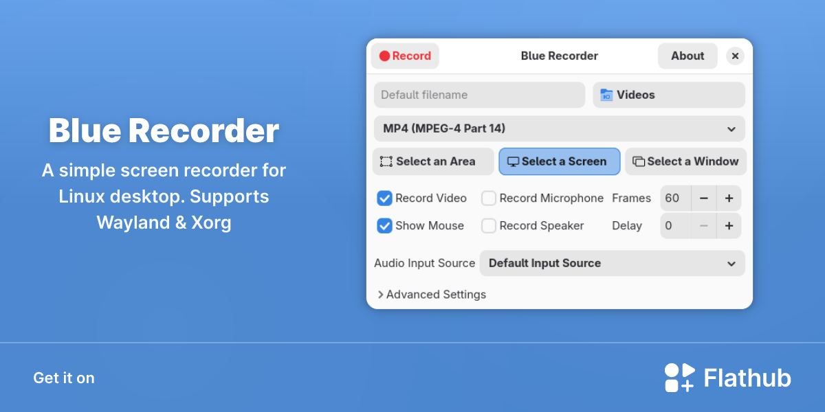 Install Blue Recorder on Linux | Flathub
