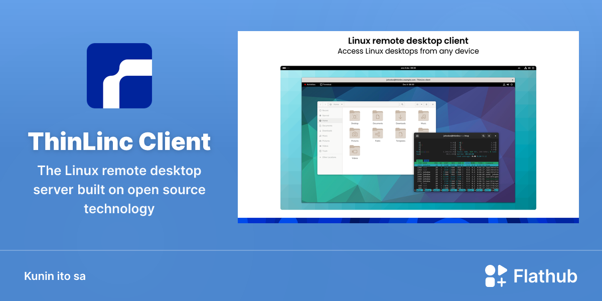 I-install ang ThinLinc Client sa Linux | Flathub