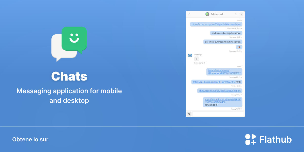 Installar Chats sur Linux | Flathub