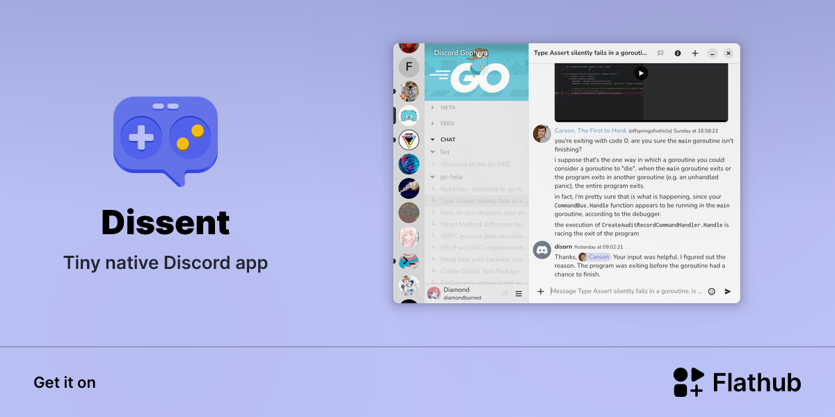 Install Dissent on Linux | Flathub