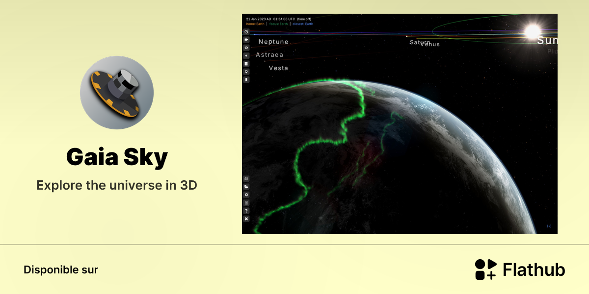 Installer Gaia Sky sur Linux | Flathub