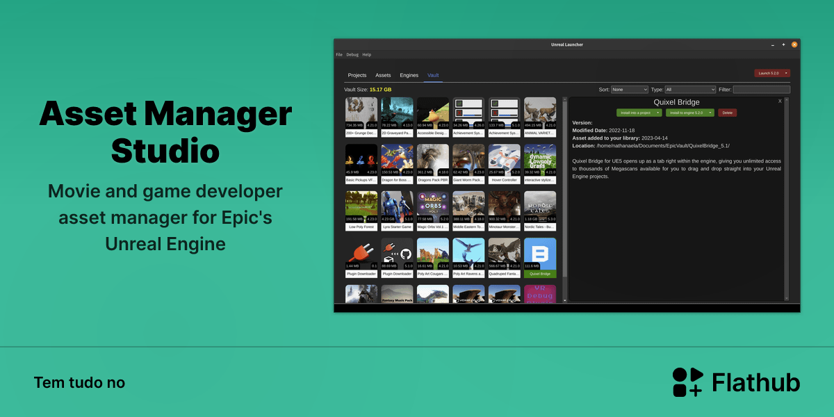 Instalar Asset Manager Studio no Linux | Flathub