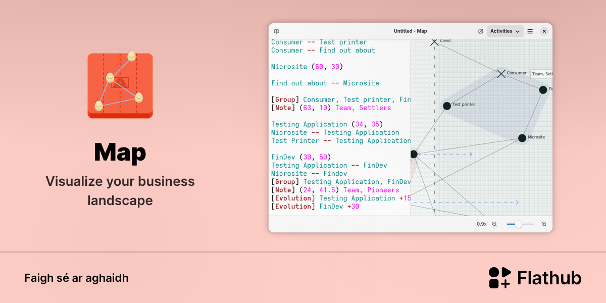 Suiteáil Map ar Linux | Flathub