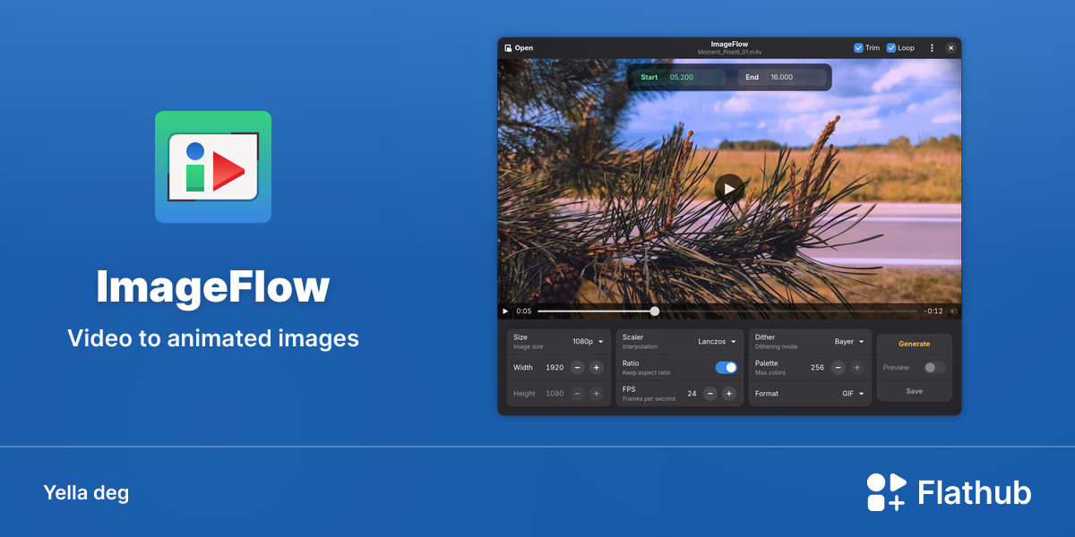 Asebded n ImageFlow ɣef Linux | Flathub