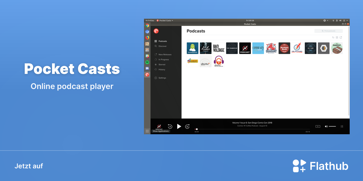 Pocket Casts auf Linux installieren | Flathub