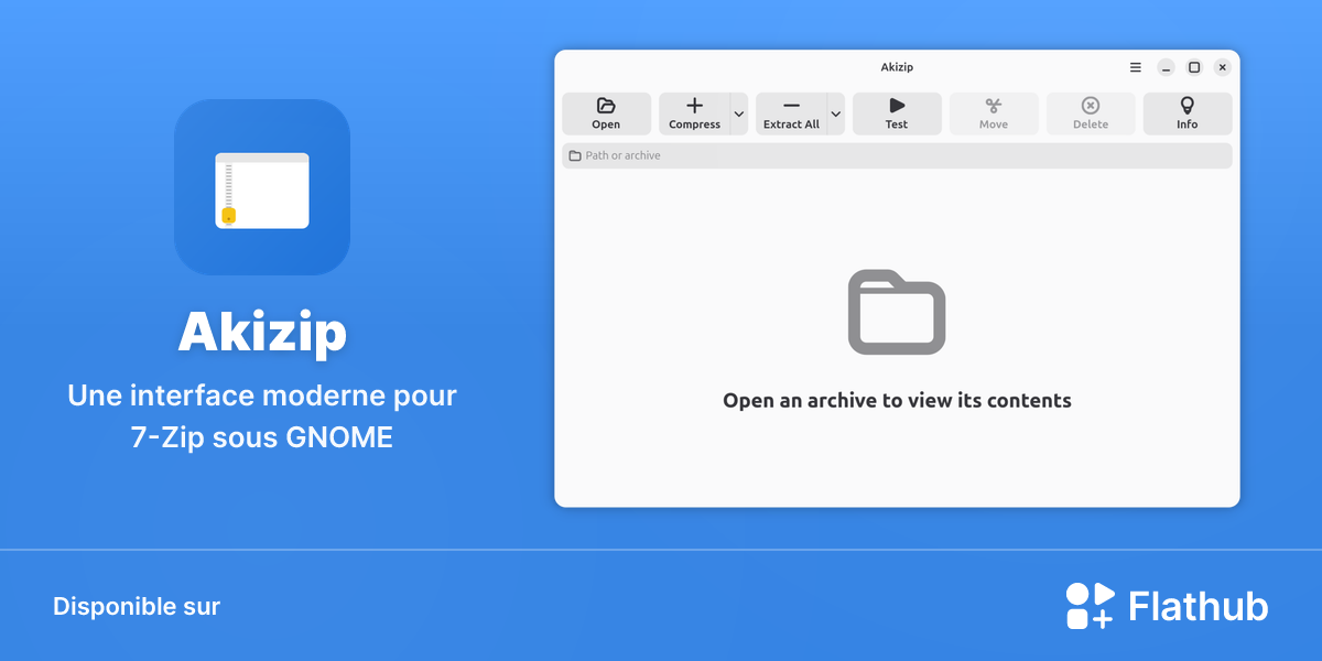 Installer Akizip sur Linux | Flathub