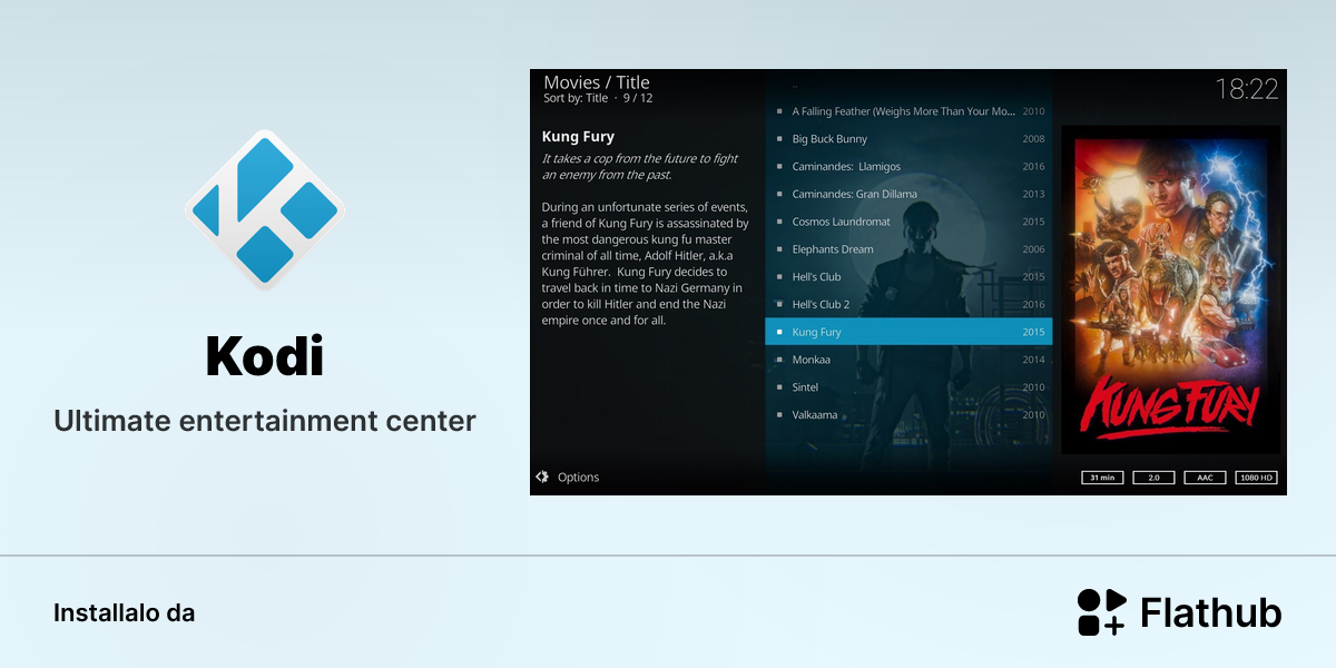 Installa Kodi su Linux | Flathub