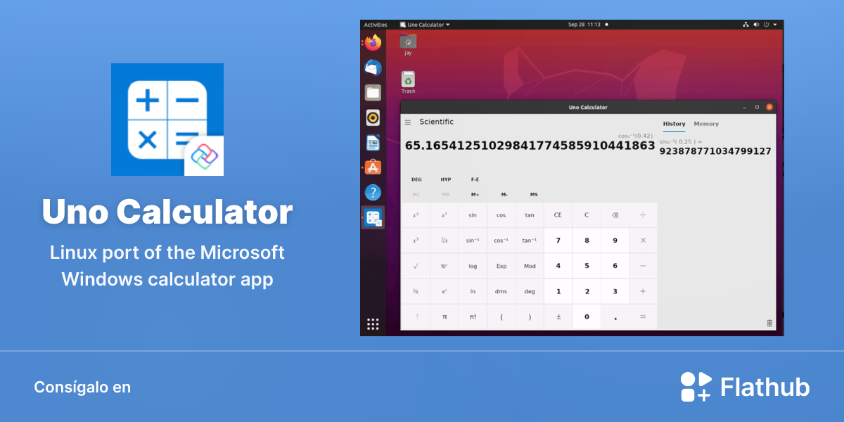 Instalar Uno Calculator en Linux | Flathub