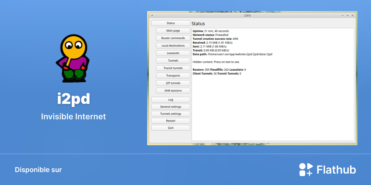 Installer i2pd sur Linux | Flathub