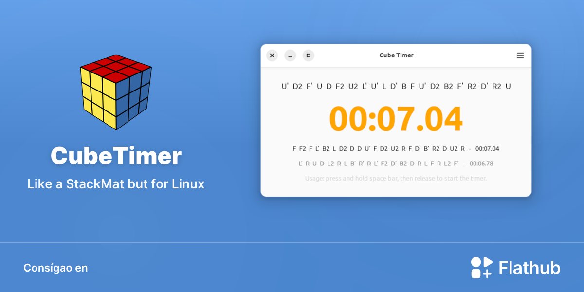 Install CubeTimer on Linux | Flathub