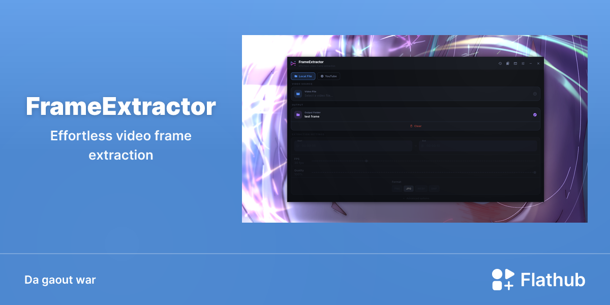 Staliañ FrameExtractor war Linux | Flathub