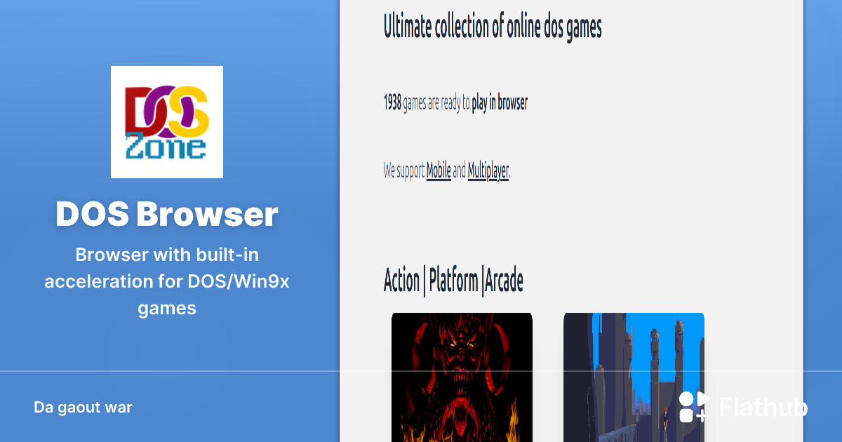 Install DOS Browser on Linux | Flathub